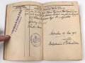 Bayern, Militär-Paß  eines Gefreiten im Res. Feldartillerie Rgt Nr. 1, Diensteintritt 1915.