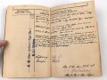 Bayern, Militär-Paß  eines Gefreiten im Res. Feldartillerie Rgt Nr. 1, Diensteintritt 1915.