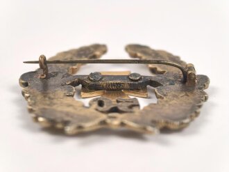 Kriegerverein Hamburg, Ehrenzeichen für 50 Jahre " 800" Silber vergoldet, Höhe 47mm