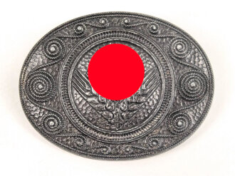 Reichsarbeitsdienst der weiblichen Jugend , Erinnerungsbrosche in silber
