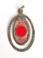 N.S. Symathisanten Abzeichen, Anhänger 20mm, Hakenkreuz schwarz lackiert
