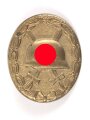 Verwundetenabzeichen schwarz. der Lack entfernt und mit goldbronze angemalt