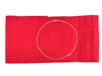 Armbinde für Angehörige von Parteiverbänden, das Hakenkreuz gewebt, getragenes Stück