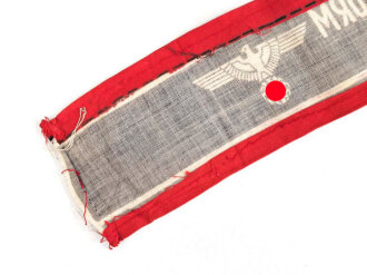 Armbinde "Deutscher Volkssturm Wehrmacht" getragenes Stück