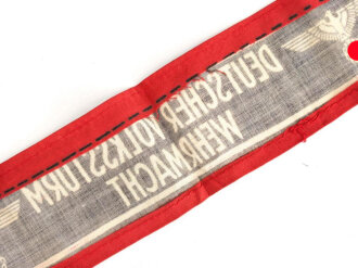 Armbinde "Deutscher Volkssturm Wehrmacht" getragenes Stück