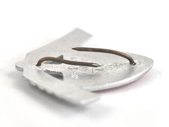 Reichsarbeitsdienst,  Mützenabzeichen für Mannschaften. Aluminium, datiert 1937, 100% Lack