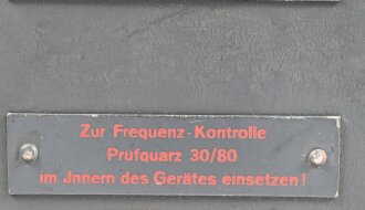 80 Watt Sender a  ( 80 W.S.a ) datiert 1944 ( für Panzerspähwagen und Schützenpanzer) Originallack, Funktion nicht geprüft