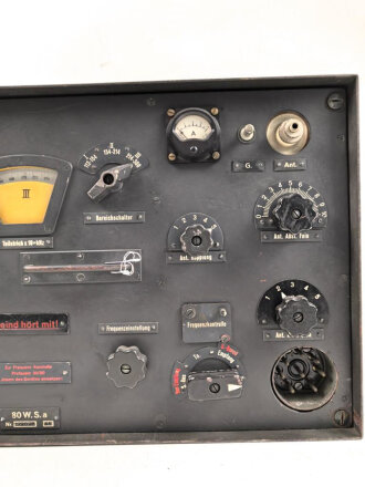 80 Watt Sender a  ( 80 W.S.a ) datiert 1944 ( für Panzerspähwagen und Schützenpanzer) Originallack, Funktion nicht geprüft