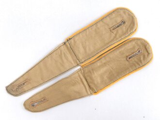 Luftwaffe, Paar Schulterklappen für Mannschaften  fliegendes Personal oder Fallschirmjäger in Tropenausführung. Ungetragen