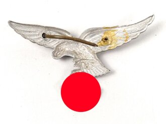 Luftwaffe, Adler für eine Schirmmütze, Leichtmetall, ein Splint fehlt
