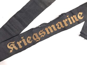 Kriegsmarine Mützenband,  Gesamtlänge 61cm