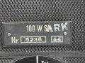 100 Watt Sender Wehrmacht datiert 1944. Originallack, mit nummerngleichem Deckel. Funktion nicht geprüft