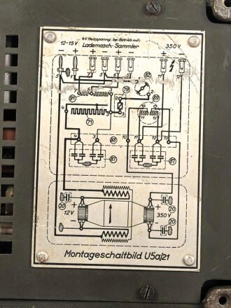 Umformer U 5a . Frühe Baureihe ohne datierung. Originallack, Funktion nicht geprüft.