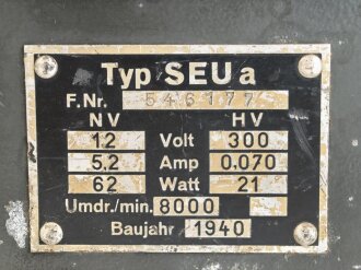 Sendeempfängereinankerumformer SEU a datiert 1940,  Originallack. Funktion nicht geprüft