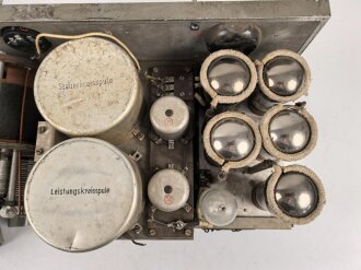 30 Watt Sender / 24 - 120 datiert 1937 ( Panzerfunk ) Originallack, seltenes, frühes Gerät, Funktion nicht geprüft