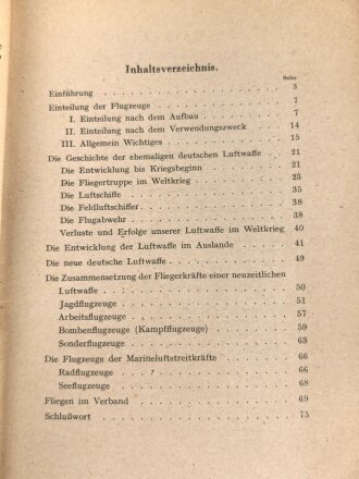 Handbücher der Luftwaffe " Die Luftwaffe der Gegenwart" datiert 1942. 112 Seiten, DIN A5
