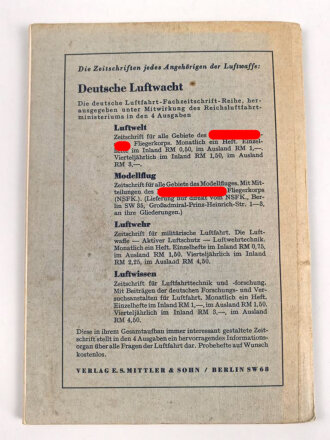 Handbücher der Luftwaffe " Die Luftwaffe der Gegenwart" datiert 1942. 112 Seiten, DIN A5