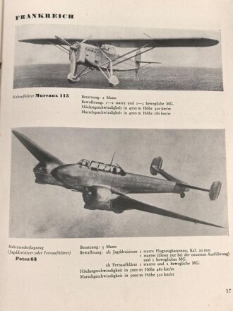 "Die Kriegsflugzeuge Deutschlands Englands und Frankreichs" datiert 1939. 26 Seiten, über DIN A5