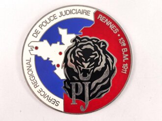 Polizei, Frankreich, nicht tragbare Medaille "Rennes...