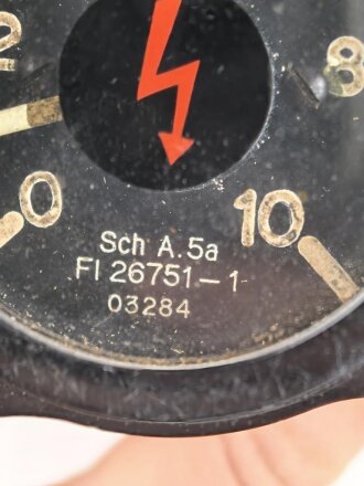 Luftwaffe Schwingungsanzeiger Fl 26751-1, Funktion nicht geprüft