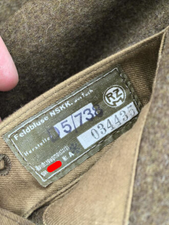 NSKK Feldbluse. wohl ungetragenes Stück in sehr gutem Zustand, die Effekten abgetrennt