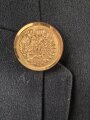 k.u.k. Österreich, schwarzer mantel / Überzieher mit grüner Biese an den Ärmelaufschlägen. Guter Gesamtzustand