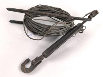 Abspannvorrichtung, vermutlich für einen Steckmast . Originallack, Gesamtlänge der Spanneinrichtung 33cm