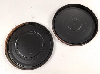 Verpackung für Tonrolle zumTonschreiber d " Dora" der Wehrmacht. Originallack, ungereinigt