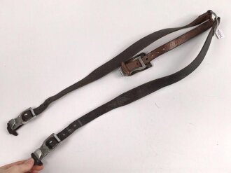 Luftwaffe Koppeltragegestell, frühes Stück mit Aluminiumbeschlägen, Kammerstück von 1939, ungeschwärztes Stück