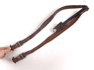 Luftwaffe Koppeltragegestell, frühes Stück mit Aluminiumbeschlägen, Kammerstück von 1939, ungeschwärztes Stück