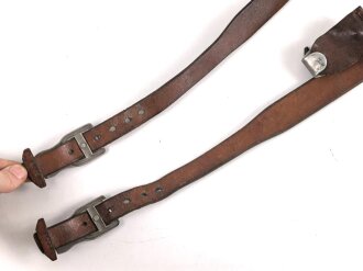 Luftwaffe Koppeltragegestell, frühes Stück mit Aluminiumbeschlägen, Kammerstück von 1939, ungeschwärztes Stück