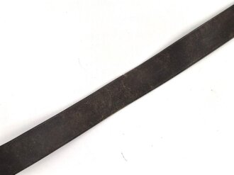 Luftwaffe , Koppel für Mannschaften. Aluminiumschloss mit Lederzunge von 1938. Zugehöriger, ungeschwärzter Koppelriemen, ebenfalls von 1938. Gesamtlänge 102cm