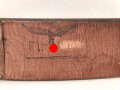 Luftwaffe , Koppel für Mannschaften. Aluminiumschloss mit Lederzunge von 1938. Zugehöriger, ungeschwärzter Koppelriemen, ebenfalls von 1938. Gesamtlänge 102cm