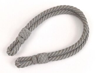 Schirmmützenkordel III.Reich, Metallfaden, Gesamtlänge 32cm