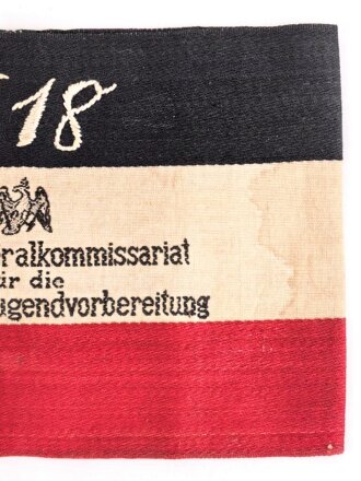 Armbinde " Königl. Generalkommissariat für die militärische Jugendvorbereitung"