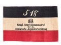 Armbinde " Königl. Generalkommissariat für die militärische Jugendvorbereitung"