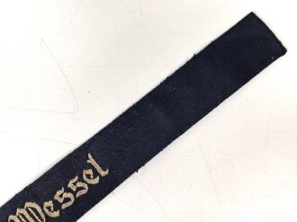 Luftwaffe Ärmelband "Geschwader Horst Wessel" . Leicht getragenes Stück, Gesamtlänge 40,5cm