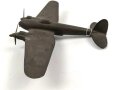 Schweres Flugzeugmodell aus Messing, Spannweite 32cm