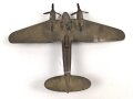 Schweres Flugzeugmodell aus Messing, Spannweite 32cm