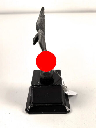 Luftwaffenadler als Tischdekoration. Zink versilbert, Flügelspannweite 17,5cm