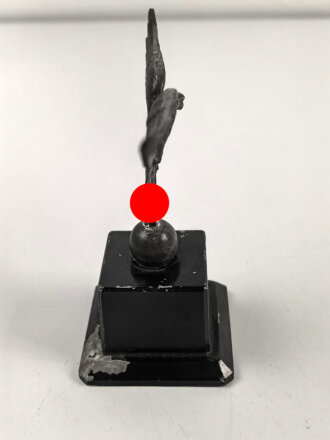 Luftwaffenadler als Tischdekoration. Zink versilbert, Flügelspannweite 17,5cm