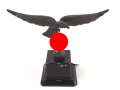 Luftwaffenadler als Tischdekoration. Zink versilbert, Flügelspannweite 17,5cm