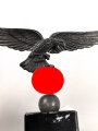 Luftwaffenadler als Tischdekoration. Zink versilbert, Flügelspannweite 17,5cm