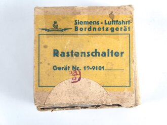Luftwaffe, Rastenschalter Gerät Nr. 19-9101. Ungebraucht, in der originalen Umverpackung