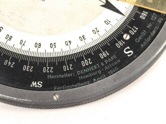Luftwaffe, Dreieckrechner DR2 , FL Nummer 23825, Hersteller Dennert & Pape 1940, gebraucht