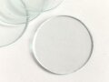 Glasscheibe für ein Anzeigegerät der Luftwaffe. Durchmesser 51mm. Neuzeitliche Fertigung, sie erhalten ein ( 1 ) Stück