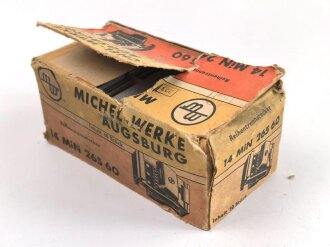 Luftwaffe , 10 Stück Reihentrennstecker " 14 MIN 265 60" in originaler Umverpackung der " Michel-Werke Augsburg"  Ungereinigter Dachbodenfund