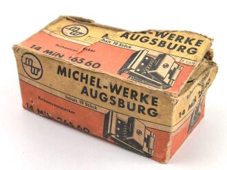 Luftwaffe , 10 Stück Reihentrennstecker " 14 MIN 265 60" in originaler Umverpackung der " Michel-Werke Augsburg"  Ungereinigter Dachbodenfund
