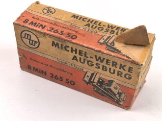 Luftwaffe , 10 Stück Reihensteckdurchführung " 8 MIN 265 50" in originaler Umverpackung der " Michel-Werke Augsburg"  Ungereinigter Dachbodenfund