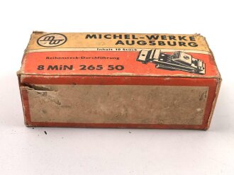 Luftwaffe , 10 Stück Reihensteckdurchführung " 8 MIN 265 50" in originaler Umverpackung der " Michel-Werke Augsburg"  Ungereinigter Dachbodenfund